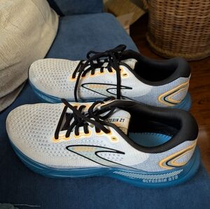 Brooks Glycerin 21 Men's Shoes - White, Blue, and Black- Sz 10